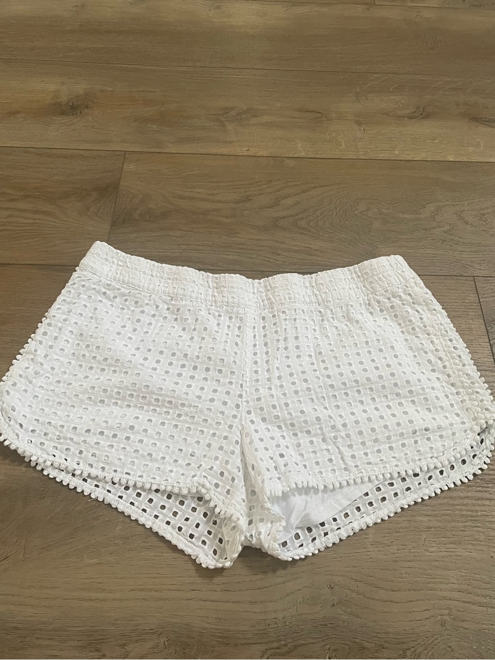 Lilly Pulitzer White Eyelet Crochet Shorts
